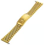  Bratara metalica plina aurie model Rolex Jubilee capăt drept si curbat 20mm - 69597