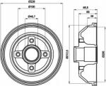 Textar Fékdob Opel T. Corsa C 00- Abs Nélküli 2 94024100
