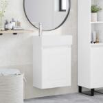 vidaXL Unitate de baie cu robinet Alb 45, 5 x 22, 5 x 84 cm GartenMobel Dekor (889461)