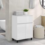 vidaXL Unitate Vanity pentru Baie Alb foarte lucios 60 x 35 x 80 cm GartenMobel Dekor (889419)
