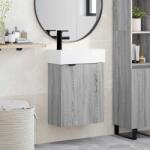 vidaXL Unitate de baie cu robinet Sonoma gri 45, 5 x 22, 5 x 84 cm GartenMobel Dekor (889430)