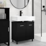vidaXL Unitate Vanity pentru Baie Negru 60 x 35 x 60 cm Lemn prelucrat GartenMobel Dekor (889406)