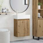 vidaXL Unitate de baie cu robinet Stejar Artizanal 45, 5 x 22, 5 x 84 cm GartenMobel Dekor (889510)