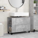 vidaXL Unitate Vanity pentru Baie Gri Beton 80 x 35 x 60 cm GartenMobel Dekor (889388)