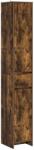 vidaXL Dulap de Baie Stejar fumuriu 30 x 33 x 190 cm Lemn prelucrat GartenMobel Dekor (890756)