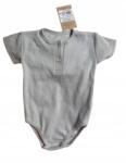 Mrofi Rövid ujjú fiú póló body, szürke, Mrofi, pamut, méret 74