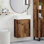 vidaXL Unitate de baie cu robinet Lemn vechi 45, 5 x 22, 5 x 84 cm GartenMobel Dekor (889459)