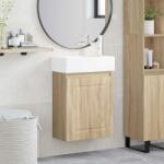 vidaXL Unitate de baie cu robinet Stejar Sonoma 45, 5 x 22, 5 x 84 cm GartenMobel Dekor (889513)