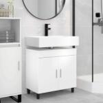 vidaXL Unitate Vanity pentru Baie Alb 60 x 35 x 60 cm Lemn prelucrat GartenMobel Dekor (889395)