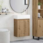 vidaXL Unitate de baie cu robinet Stejar Artizanal 45, 5 x 25, 5 x 84 cm GartenMobel Dekor (889500)
