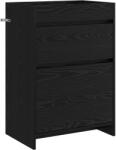 vidaXL Dulap sub chiuveta pentru baie Stejar Negru 56 x 37, 5 x 81 cm GartenMobel Dekor (890729)