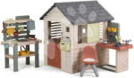 Smoby Căsuță cu atelier de lucru și tejghea Nature Playhouse Workshop Life Smoby extensibilă cu filtru UV de la 24 luni (SM810310-J) Casuta pentru copii