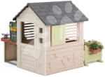 Smoby Căsuță cu atelier de lucru și grădină Nature Playhouse Workshop Life Smoby extensibilă cu filtru UV de la 24 luni (SM810310-R) Casuta pentru copii