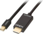 Lindy Cablu video LINDY Mini DisplayPort v1.2 Male - HDMI v1.4a Male, 3m, negru (36928)