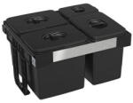 EKOTECH - Beépíthető hulladékgyűjtő FREE JAZZ 60 - 3x12 liter+1x5 liter (93014162601) - modernkonyha