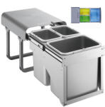EKOTECH - Beépíthető hulladékgyűjtő EKKO FRONT 40 - 1x16 liter+2x8 liter (90234100) - modernkonyha