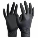 GMT Gumikesztyű nitril púdermentes M 100 db/doboz, GMT Super Gloves fekete (24241) - iroda-ellatas