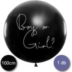  Babaváró latex léggömb, Boy or Girl felirattal, kék konfettivel, 100 cm 790865