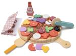 WOET Set de joaca Pizza din lemn cu 21 de ingrediente si accesorii (NC10616) Bucatarie copii