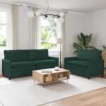 vidaXL Set de canapea 2 pcs Verde închis Catifea GartenMobel Dekor (3417129) Canapea