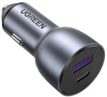 UGREEN CD213 autós töltő, USB + USB-C, 36W (szürke)