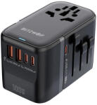 BliTZWOlF BW-TA2 5 az 1-ben utazós adapter 2xUSB PD+2xC QC+C GaN, 100W - kontaktor