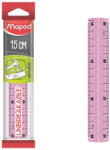 Maped Study Unbreakable vonalzó, műanyag - 15 cm, rózsaszín TÖRHETETLEN - innodekor