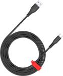 CANYON cable Onwire 18TP USB-A to USB-C 2m, 18W TPE 2m Black (CNS-AC18SC20B) - Allstore