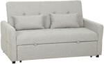 HOMCOM Canapea Pat cu Design Extensibil Clic Clac pentru 2 Locuri - Gri Deschis | Aosom Romania (83B-575V00LG) Canapea