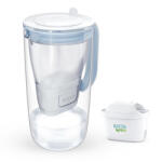BRITA Кана за филтриране на вода Brita Maxtra PRO, 2.5 л, LED индикатор, Боросиликатно стъкло, Светлосин (Maxtra PRO) Филтрираща кана