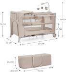 KinderKraft JOY FULL 2 бебешка кошара с аксесоаври BEIGE (KLJOY02BEG000AC)