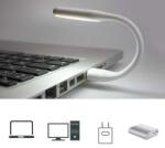 Procart Mini lampa LED portabila, 1.2W, brat flexibil, alimentare USB, alba, 16 cm (660248)
