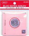 Daco Bloc notes adeziv Daco ( Post-it ) BN100RZ, 76×76 mm, Roz pastel (BN100RZ)