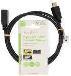 Nedis ultra HD HDMI hosszabbító kábel 4K/60Hz, 1m (CVGL34096BK10)