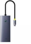Baseus Hub Docking Station Baseus UltraJoy 7-in-1, USB-C la 3x USB-A, 1x HDMI, 1x SD, 1x microSD, 1x PD 100W, Gri (b00052803811-03) - cel