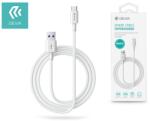 DEVIA ST344602 1, 5 м USB Type-C бял кабел за зареждане и данни (ST344602)