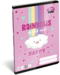 ICO ICO: Lizzysuli Lollipop Rainbow szivárvány mintás vonalas füzet A/5 14-32 (7500167001-582946)
