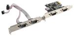 Lanberg Pci Express X1 Kártya-> 4x Db-9(com) Alacsony Profilú (pce-db9-004)
