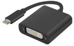 Lanberg Usb-c(m) 3.1-> Dvi-i(f)(24+5) Adapter Kábel 15cm Dual Link (displayport Alt Mód) Fekete (ad-uc-dv-01)