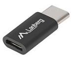 Lanberg Usb-c(m) 2.0-> Usb Micro(f) Adapter Fekete (ad-uc-um-02)