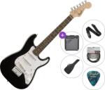 Squier Mini Strat V2 IL Black Premium SET Black Chitară electrică