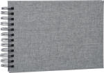 Focus Nordic Essence Wire-O spirál fotóalbum 23x17cm (20db fekete lap) - szürke
