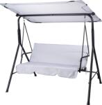 ProGarden 3 személyes kerti hintaágy 175 x 110 x 151 cm világosszürke 230g/m2 max 300 kg terhelhetőséggel (FB7000380)