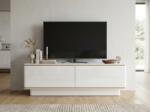  Dulap TV ALVIN 135 cm, alb/auriu