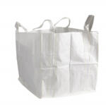  Zsák BIG-BAG 90x90x100 cm 1 tonna teherbírás alul zárt 4 füllel fehér (63369) - officefirst