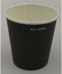 AVX 1000db-Fekete 4oz-120/100ml-es papír pohár + Műanyag tető 63mm fekete