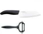 Kyocera Комплект керамичен нож серия "GEN" и белачка - цвят черен (Kyocera-FK-110-WH-BK-+-CP-10-NBK)
