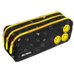 KARTON P+P Smiley World 3 rekeszes bedobálós tolltartó - OXY BAG - fekete (IMO-KPP-8-89826)