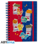 ABYstyle Pokemon Jegyzetfüzet A5 Spirál Pikachu, Bulbasaur, Squirtle, Charmander