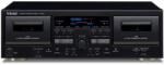 TEAC W-1200 dupla kazettás deck, fekete színben (721733)